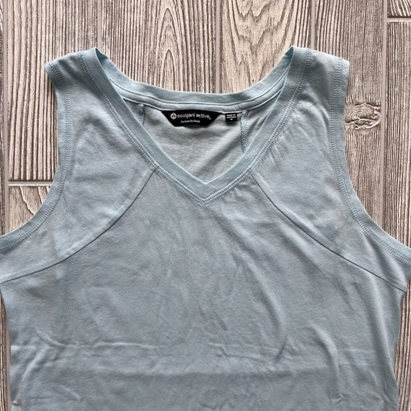 Soulgani Active California Love V-Neck Tank Top Women's M Power Blue - QVC - Picture 7 of 14